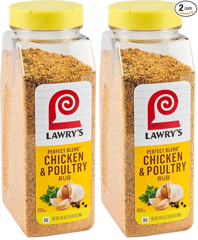 Lawry's Perfect Blend Chicken & Poultry Rub, 24.5 oz (Pack of 2)