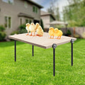 Chicken Perch Toy for Coop, Wooden Chick Roosting Bar with Metal Ground Plug, Coop Accessories for Poultry Rooster Hen Chicks Large Bird Parrot