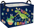 Rectangle Easter Dinosaur Baskets Kids Baskets Cute Storage Bin Organizer Box for Room Decor Gift Basket(Easter dinosaur)