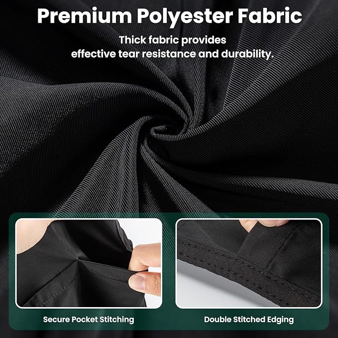 6-Pocket Cleaning Apron with Buckle, Splash-Proof Cleaning Caddy Apron, Adjustable Waist Belt with Zipper, Soft Heavy Sateen Housekeeper Aprons, Half Aprons for Housekeeping Work Supplies - Black