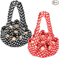 2Pcs 8.6 inCloth Egg Collecting Basket Bag with 9 Compartments, Anti Vibration Eggs Gathering Bag, Cushioning Container Basket, Durable Canvas Apron Egg Holder for Duck, Chicken, Goose Eggs Collection