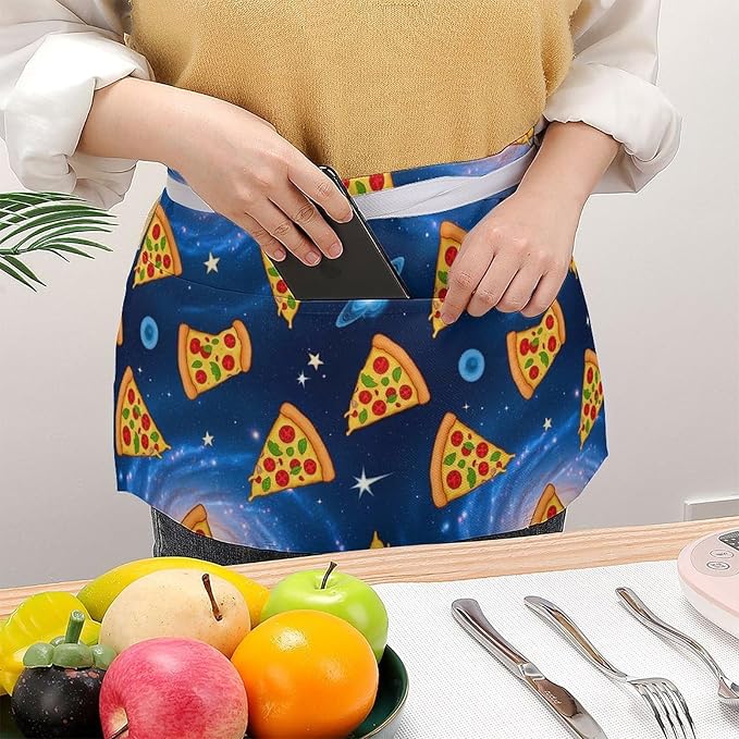 Unisex Half Waiter Waist Short Apron Waterproof Chef Works Waitress Aprons