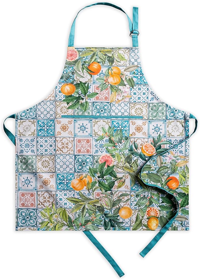 Maison d' Hermine 100% Cotton Apron for women with Pocket Kitchen Chef Apron for Men Cooking Easter Decorations
