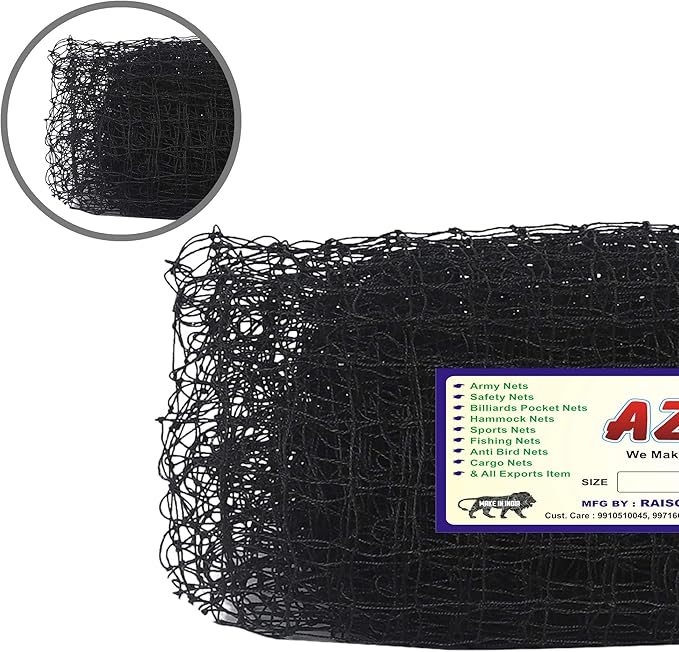 Azone 10x5 Ft Anti-Bird Net (50 Sq Ft) Nylon Bird Net with 20Pcs Plastic Cable Clips & Tying Ropes