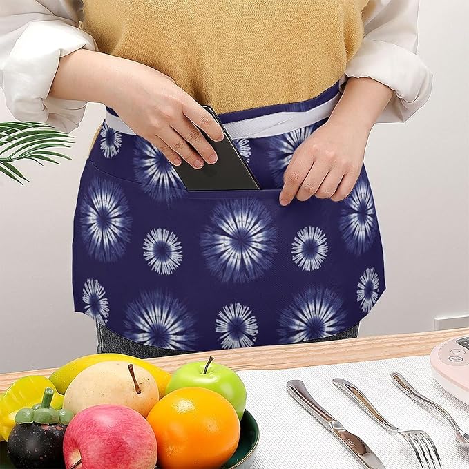 Unisex Half Waiter Waist Short Apron Waterproof Chef Works Waitress Aprons