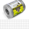 Hardware Cloth 1/4 Galvanized Wire Mesh Roll 4'' x 10' (23 GA) - Chicken Wire Fence for Pens, Coops, Rabbit/Snake Fences, Poultry Enclosures, Crafting, and Screen Mesh