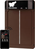 RUN-CHICKEN Door T50 – Automatic Chicken Coop Door Opener, Battery Powered & Weatherproof Aluminum, Smart App & Timer Control, Predator Proof, Easy Install, Reliable All-Season Performance (Brown)