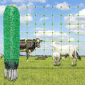 Electric Fence Kit, Solar Powered Electric Netting, Portable Livestock Nets Mesh, Electric Poultry Netting with 14 Posts Double Spiked, for Farms, Backyards, Ranches, 35.4" *164'