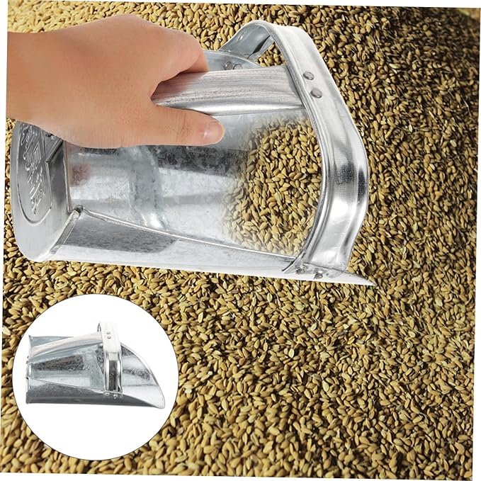 VICASKY Large Stainless Steel Feed Scoop for Livestock Heavy Duty Food Shovel for Farm Use Thicken Poultry Feeding Tool Utility Design