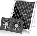 Solar 2 Fan Kit, Waterproofed Solar Powered Fans for Outdoor Chicken Coop, Greenhouse & Shed Intake or Exhaust Air