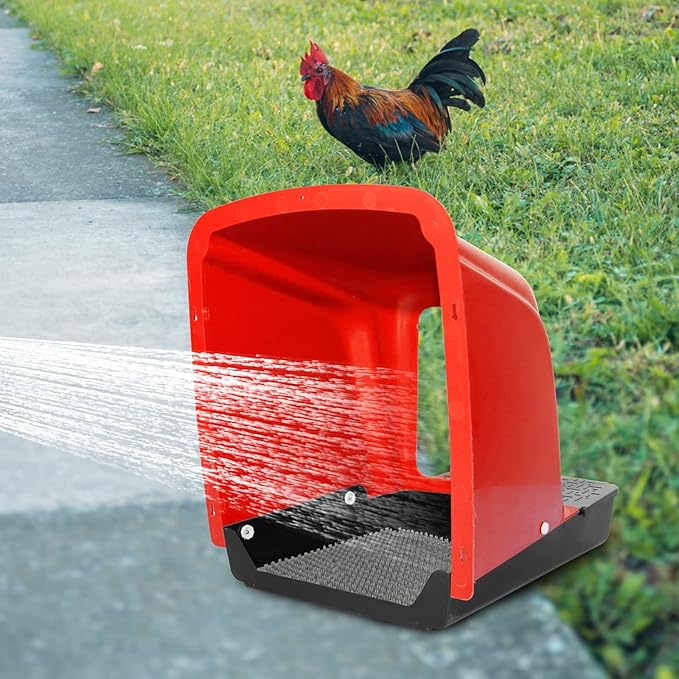 Chicken Nesting Boxes 10 Pack with Egg Roll Out, Plastic Chicken Laying Boxes for Chicken Coop, Wall Mounted Hen Nesting Box for Chickens & Poultry, Durable, Easy to Install & Clean, Red