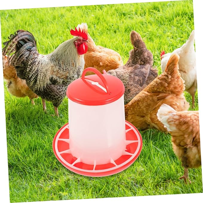 HEMOTON Poultry Feeder Chick Feeder Easy to Clean Hanging Design for Chickens and Other Poultry No Waste Automatic Food Dispenser and Feeding