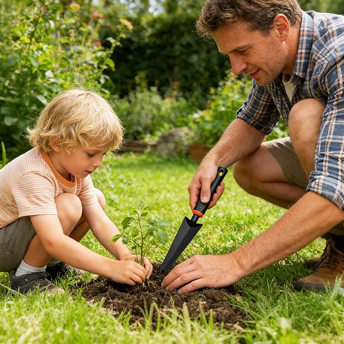 Garden Trowel, Portable Garden Weeder Tool, Gardening Trowel for Vegetable Gardening Backyard Farm Planting(Black Shovel)