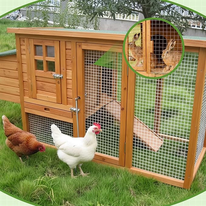 Shimeyao Chicken Coop Bottom Mesh Barrier Kit, 10 Pcs Galvanized Hardware Cloth Panels with Stakes & Zip Ties, Predator Resistant Anti Digging Wire Mesh Fence for Poultry Run Hen House Protection