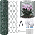 16.4FT x16IN Plant Protectors from Animals,Free-Cut Metal Chicken Wire for Outdoor Plants to Keeping Rabbits Squirrels Chicken Animals Out