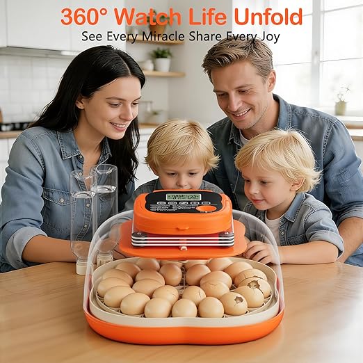 25 Egg Incubators for Hatching Eggs, Egg Incubator with Automatic Egg Turning and Humidity Control, Incubators for Hatching Eggs Chicken Quail Parrot Pigeon