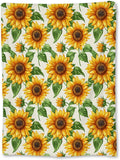 Sunny Sunflower Blanket, Soft Lightweight Flannel Throw Blanket for Couch, Bed, Travel, Living Room & Home Decor, Cozy Warm Fluffy Fuzzy Blankets for Adults Kids Women Girls 50×40 in