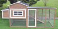 Large 87" Wood Chicken Coop Backyard Hen House 4-6 Chickens Nesting Box & Run