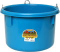Little Giant® Plastic Round Feeder | Feed Bucket for Livestock | Ultra Durable Round Plastic Bucket | Made in USA | 8 Gallon | Teal