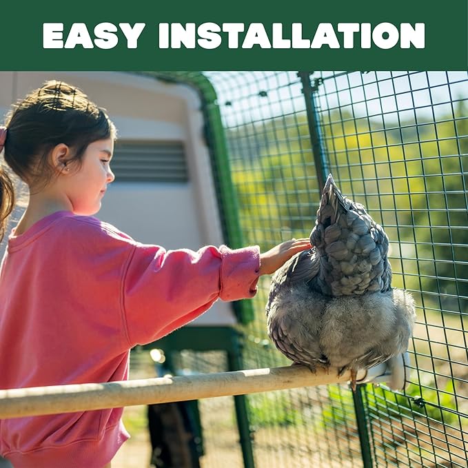 Omlet Chicken Perch | Eucalyptus Wood Roosting Bar for Poultry Runs | Weather-Resistant Outdoor Chicken Perch with Innovative Bracket Design | Fun and Durable Hen Accessory | 3ft