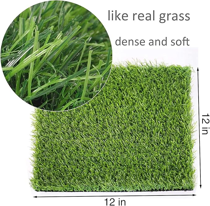 Hamiledyi Chicken Nesting Box Pads 8 Pcs Artificial Grass Rug Carpet Synthetic Turf Mat Nest Box Bedding for Chicken Coop Pet Garden Lawn Indoor Outdoor 12"x12"