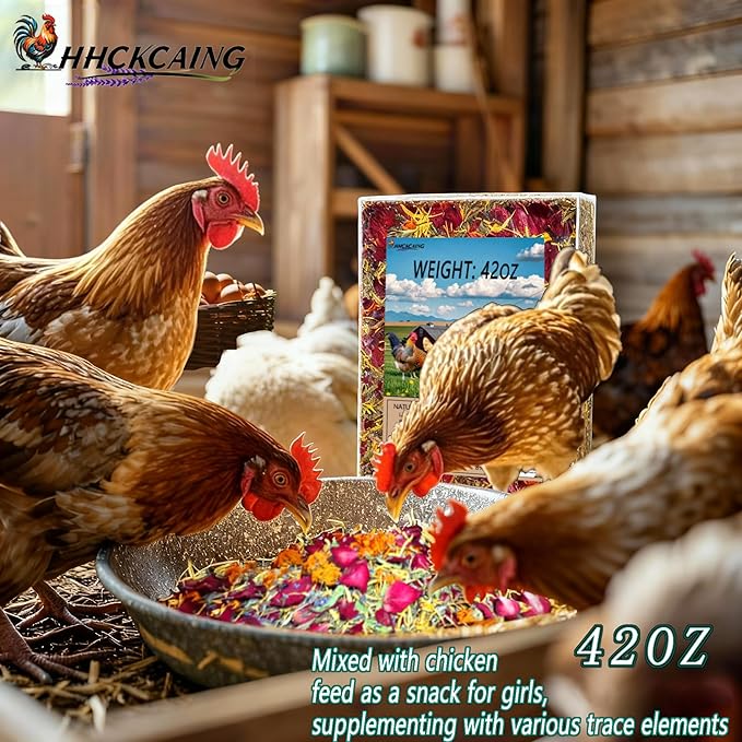 42 oz Nesting Herbs for Chicken coop– All Natural, Increase Egg Production, relieves Stress, and Keeps hens Healthy. Nest Box and Bedding, Backyard Chicken Supplies