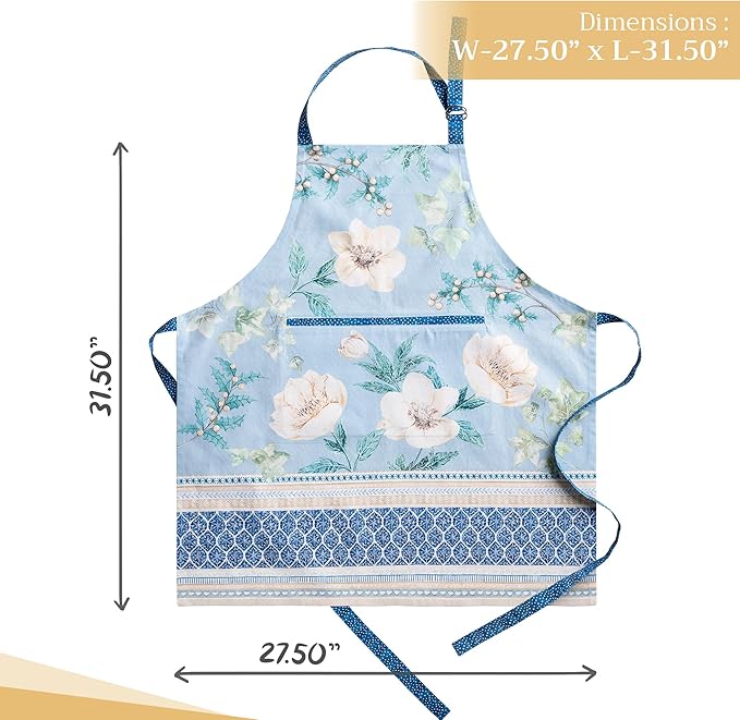 Maison d' Hermine 100% Cotton Apron for women with Pocket Kitchen Chef Apron for Men Cooking Easter Decorations