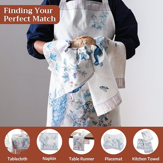 Maison d' Hermine 100% Cotton Apron for women with Pocket Kitchen Chef Apron for Men Cooking Easter Decorations