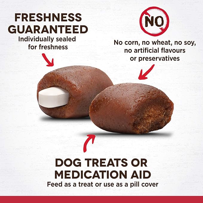 Zoe Zoë Pill Pops for Dogs, Healthy Dog Treats, All Natural Dog Treats to Hide Medication, Grilled Beef with Ginger Recipe, 3.5 oz