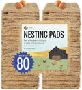 MagJo Aspen Nesting Pads for Chicken Coops - USA Grown Aspen Excelsior Nest Box Liners 13x13-80 Pack