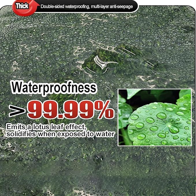 Clear Tarps 11x31FT Heavy Duty Waterproof, Outdoor Tarp with Grommets, Outdoor Garden Rainproof Covering for Chicken Coops, Patio, Porch and Outdoor Greenhouse Plant Cover