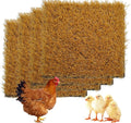 4 PCS Washable Chicken Nesting Pads,11.8x11.8 Artificial Grass Turf Reusable Chickens Nest Box Bedding Liners for Hen Coop Egg Duck Goose