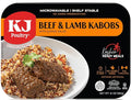KJ Poultry Kosher Ready Meals - Beef Lamb Kabob & Quinoa, MRE Meat Meals Ready to Eat (1 Pack) Prepared Entree Fully Cooked, Shelf Stable Microwave Dinner Travel, Military, Camping, Emergency Survival