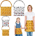 Cozypower 4 Pcs Egg Apron Egg Collecting Apron Adult 12 Pockets and Child 3 Pockets Chicken for Gathering Collecting Fresh Eggs Housewife Farmhouse Kitchen Restaurant Parent Child Activities
