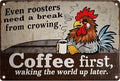 Chicken Retro Tin Sign Vintage Metal Poster Wall Decor Chicken Decoration for Coops Farms Yard Home Bar Cafe Garage or Office - Thoughtful Chicken Gift Idea