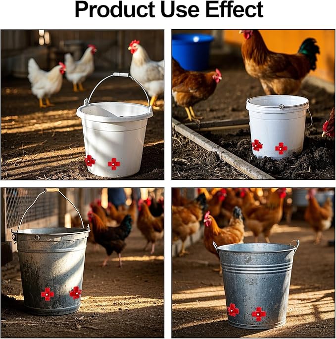 15pcs Chicken Waterer Nipples with Drill Bit, Side Mounted Poultry Water Feed Nipples Leakproof Automatic Poultry Waterer Chicken, Chick Water Feeder Drinker for Outdoor Use Accessories Supplies