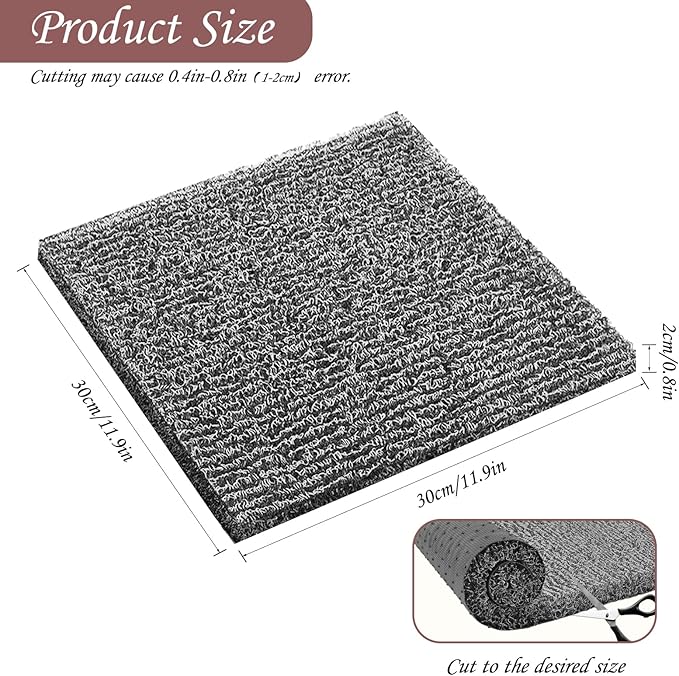 6 Pack Nesting Pads for Chicken Coop 12” x 12” Chicken Nesting Pads Washable Plastic Nesting Box Pads Chicken Coop Accessories for Chicken Hen Box Laying Eggs (Gray)