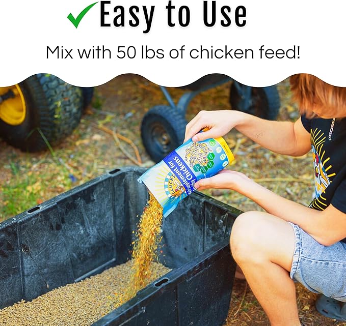 Healthy Chickens Bundle - Herb Supplements for Backyard Chickens and Grub Fuel Black Soldier Fly Larvae - Nutrient Packed Chicken Treats, Poultry Feed