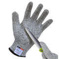 Cutting Gloves, 1 Pairs of Cut Resistant Gloves Food Grade, Cut Resistant Gloves for Kitchen, Oyster Shucking, Fish Fillet Processing, Carving Wood and Gardening(Small-Grey)
