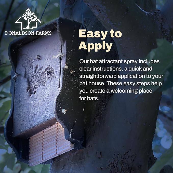 Bat Attractant Spray for Bat House – Nature-Derived Lure and Scent to Attract Bats to Boxes, Wood, and Outdoor Structures or Garden Habitat for Natural Outdoor Use - Made in USA - 2 oz