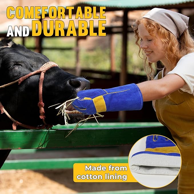 HLDD HANDLANDY Animal Handing Gloves- Bite Proof, Puncture & Scratch Resistant for Safe Handling