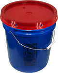 Blue 5 Gallon 90 mil Bucket with Snap On Lid (Red)