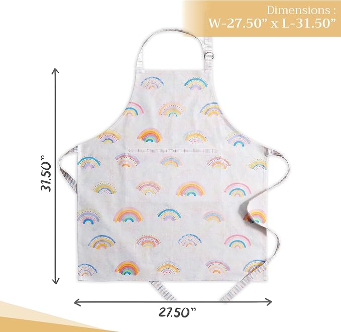 Maison d' Hermine 100% Cotton Apron for women with Pocket Kitchen Chef Apron for Men Cooking Easter Decorations