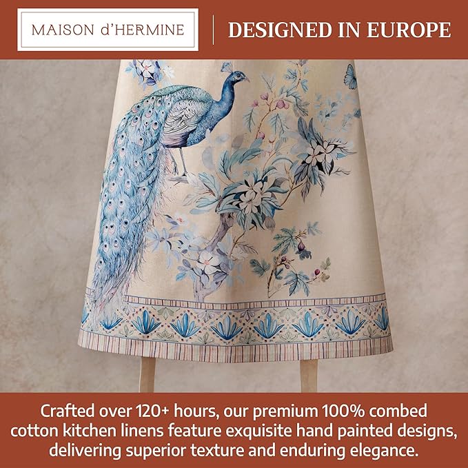 Maison d' Hermine 100% Cotton Apron for women with Pocket Kitchen Chef Apron for Men Cooking Easter Decorations