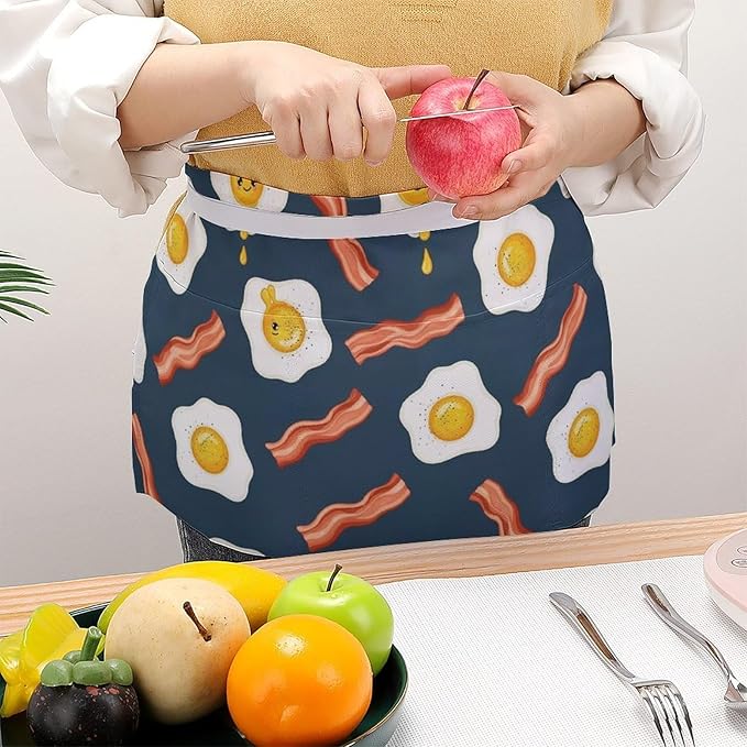 Unisex Half Waiter Waist Short Apron Waterproof Chef Works Waitress Aprons