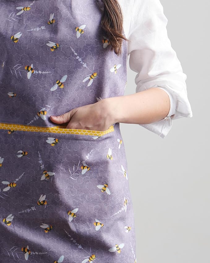 Maison d' Hermine 100% Cotton Apron for women with Pocket Kitchen Chef Apron for Men Cooking Easter Decorations