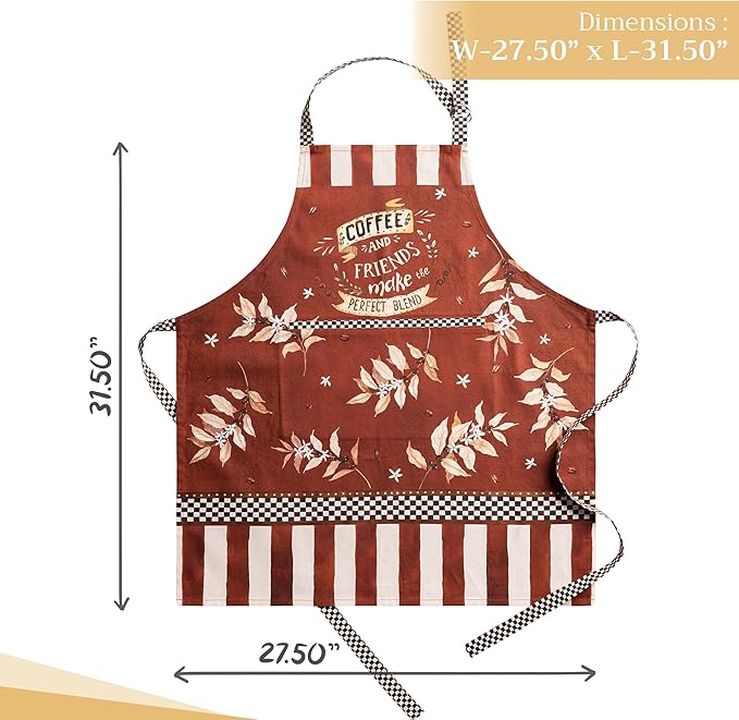Maison d' Hermine 100% Cotton Apron for women with Pocket Kitchen Chef Apron for Men Cooking Easter Decorations