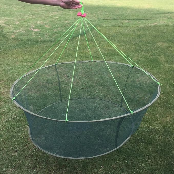 Foldable Fish Catching Net, Hand Cast Cage for Shrimp and Crab