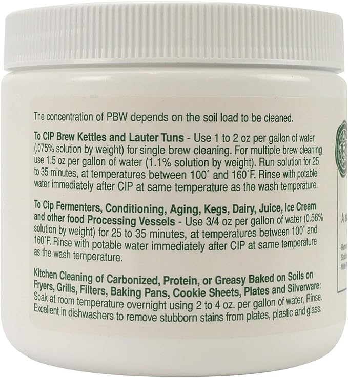 Five Star PBW - 1 lbs - Non-Caustic Alkaline Cleaner, White - pbw1