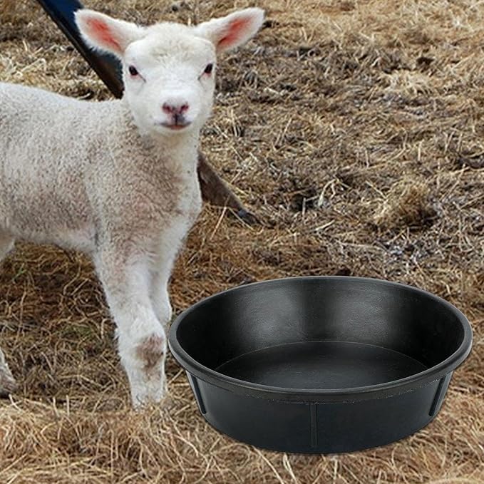 Horse Feed Bucket Utility Bucket Wear Resistant Sturdy Supply Water Bowl Feed Trough for Outside Ranch Backyard Zoo Farm